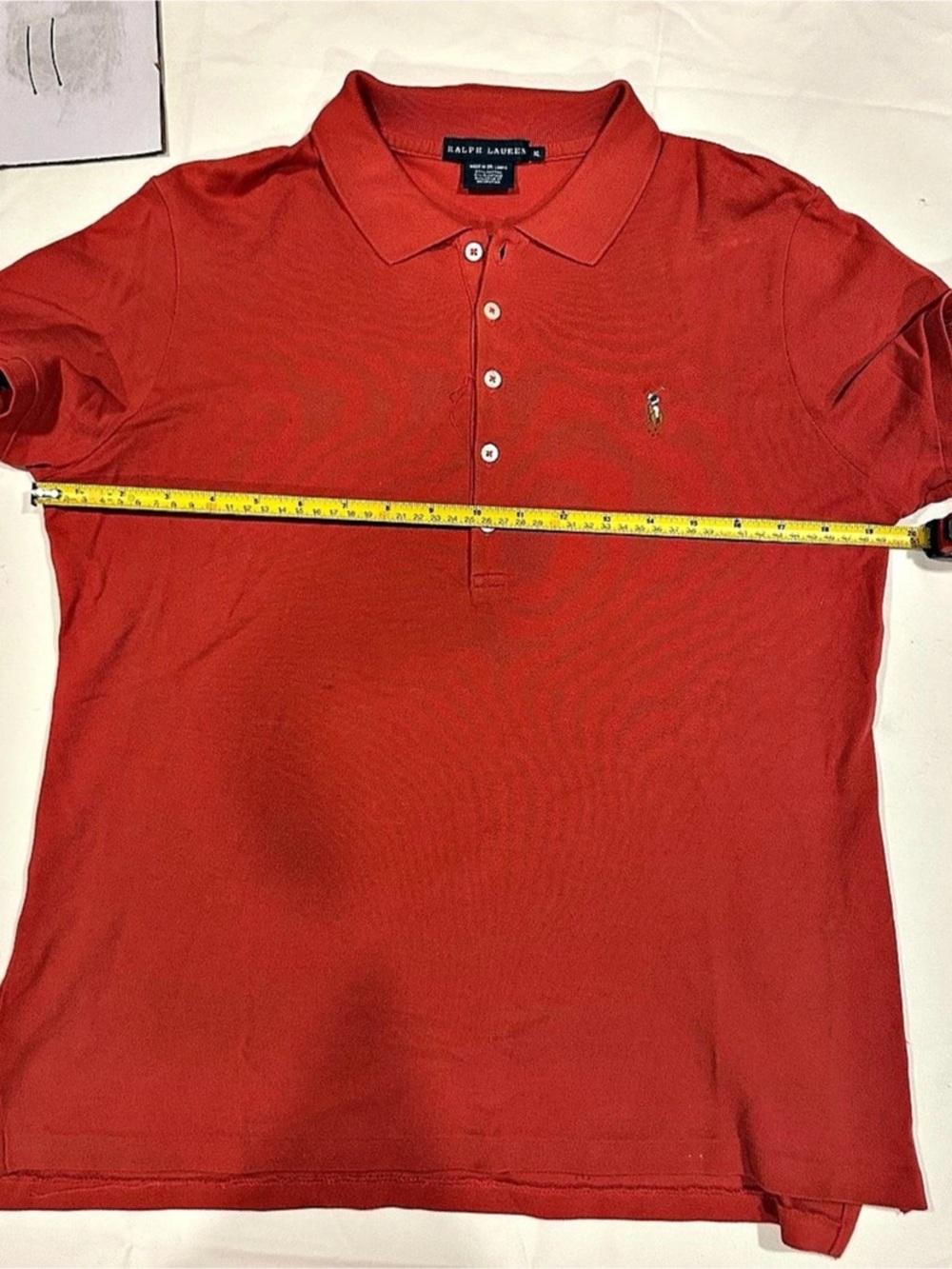 Ralph Lauren Red Short Sleeve Polo Size XL